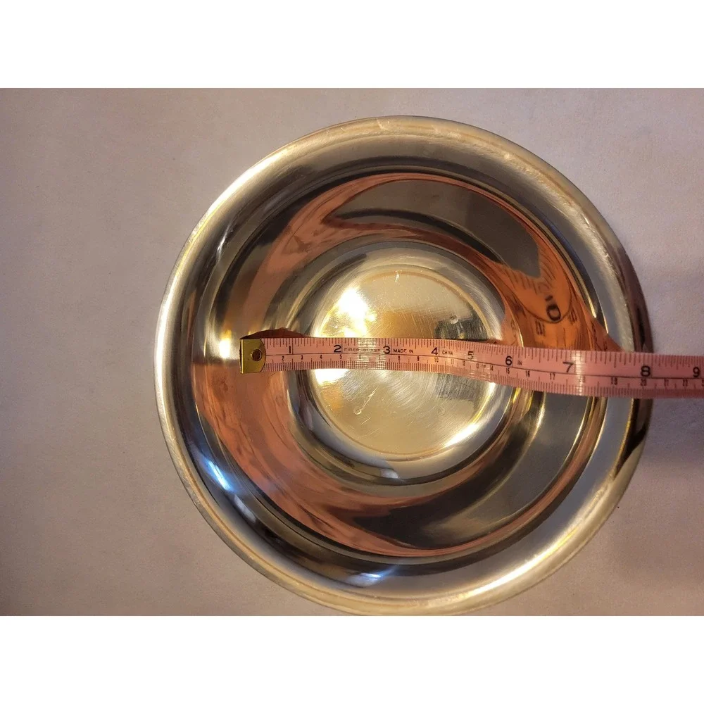 Vtg MCM Madeira Stainless‎ Serving Set Trays Divided Dish Bowl Floral Rim
